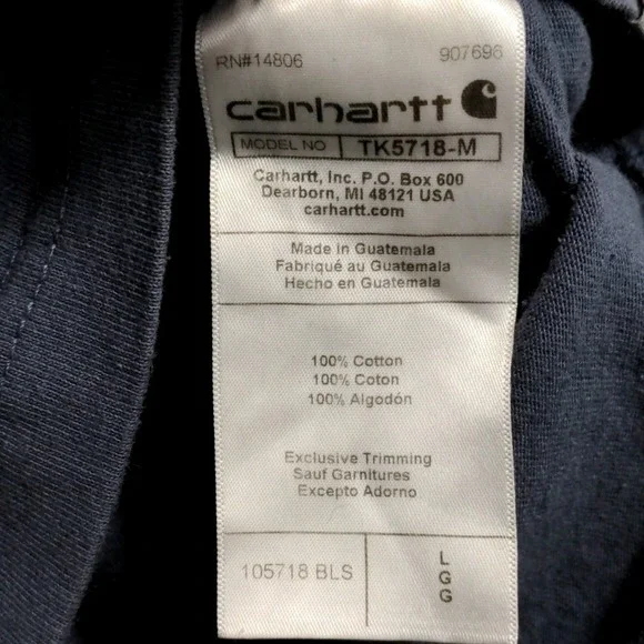Carhartt Mens L Relaxed Fit Cotton Gray Blue Pine Forest Graphic Pocket T Shirt - Picture 10 of 12